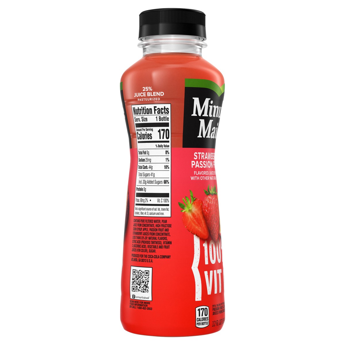 slide 7 of 11, Minute Maid Strawberry Passion Bottle, 12 fl oz, 12 fl oz