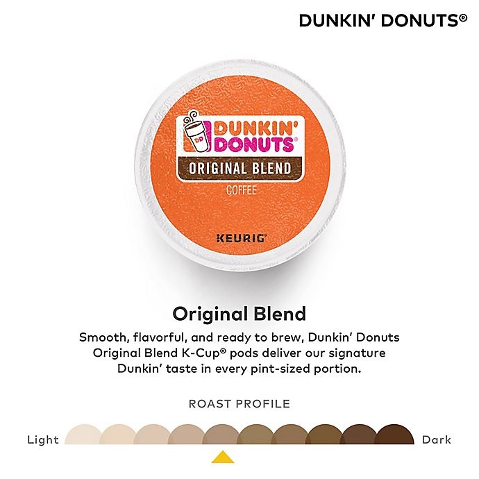 slide 3 of 8, Dunkin' Donuts Original Blend Coffee Keurig K-Cup Pods, 22 ct
