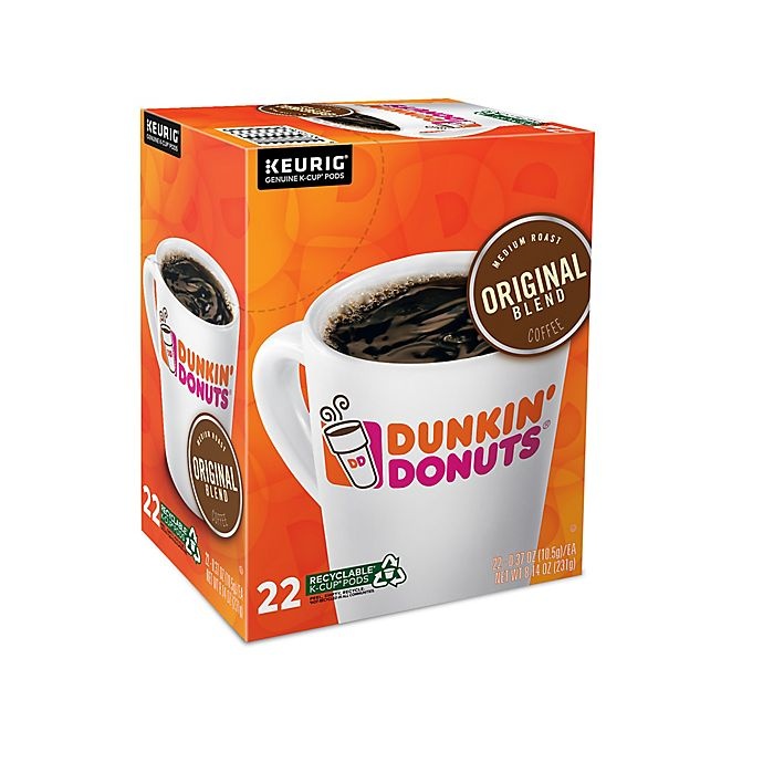 slide 7 of 8, Dunkin' Donuts Original Blend Coffee Keurig K-Cup Pods, 22 ct