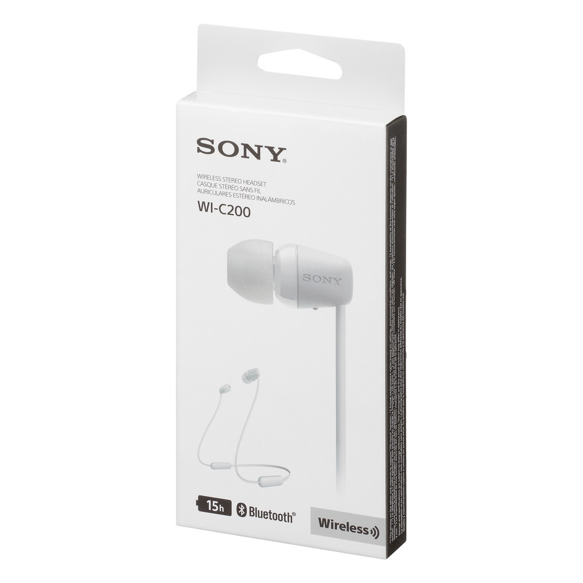 slide 5 of 11, Sony WI-C200 White Wireless Stereo Headset 1 ea, 1 ea