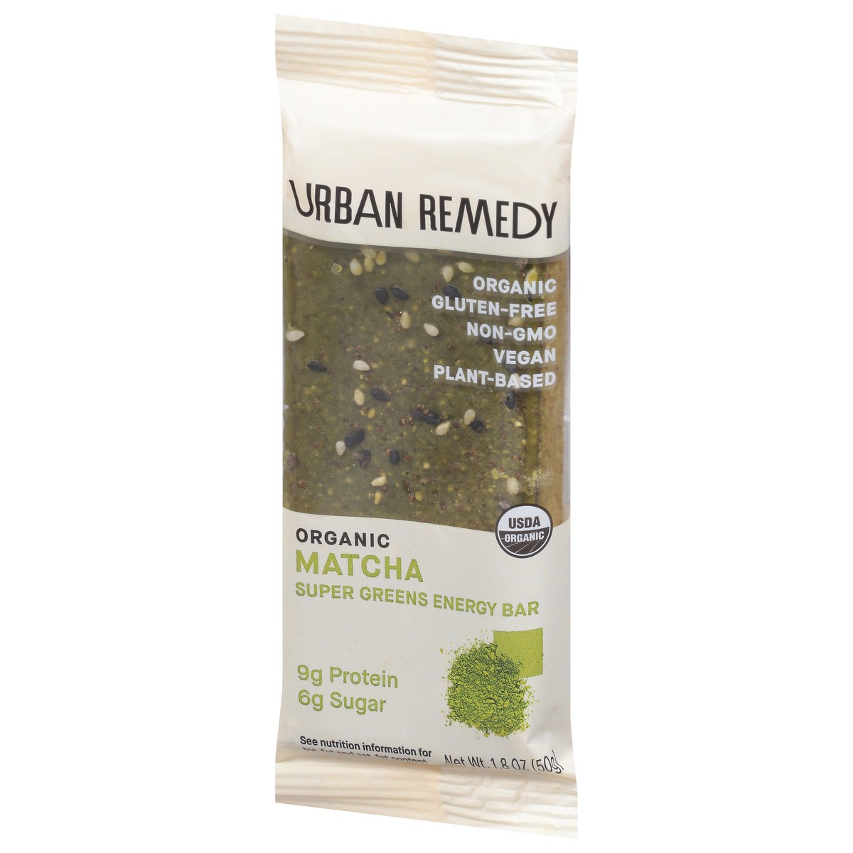 slide 4 of 9, Urban Remedy Organic Super Greens Matcha Energy Bar 1.8 oz, 1.8 oz