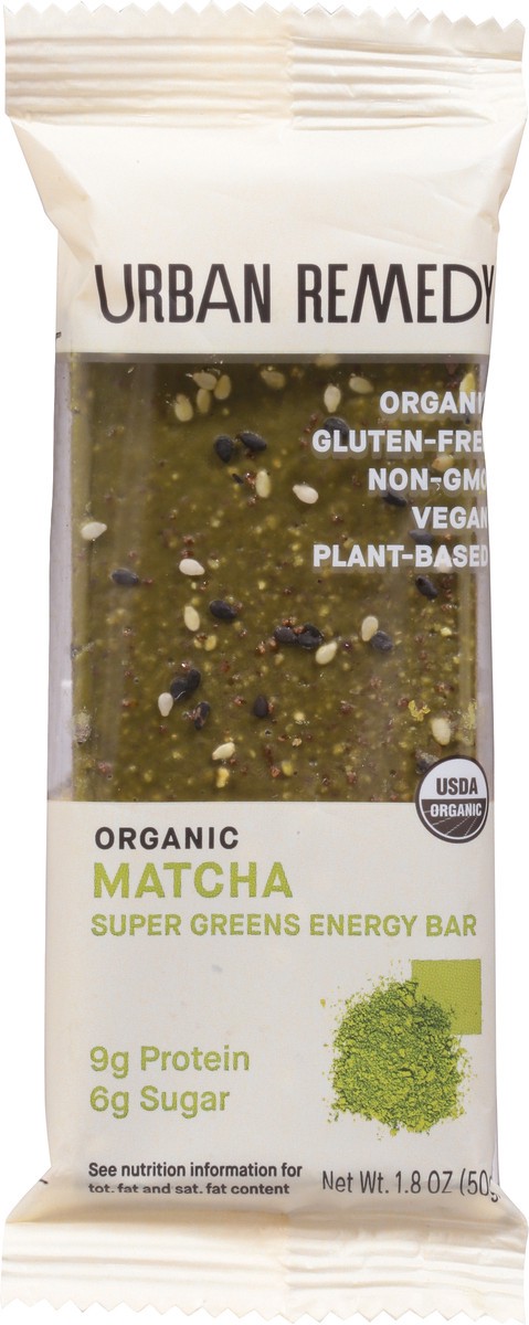 slide 2 of 9, Urban Remedy Organic Super Greens Matcha Energy Bar 1.8 oz, 1.8 oz