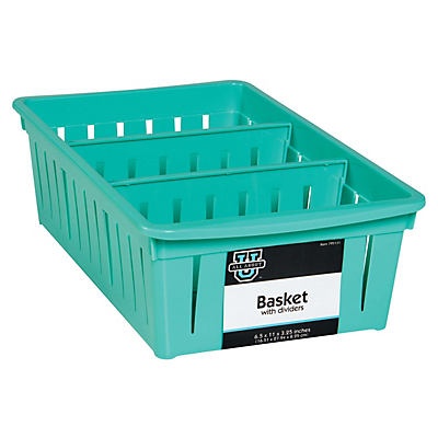 slide 1 of 1, All About U Large Basket With Dividers Mint, 1 ct
