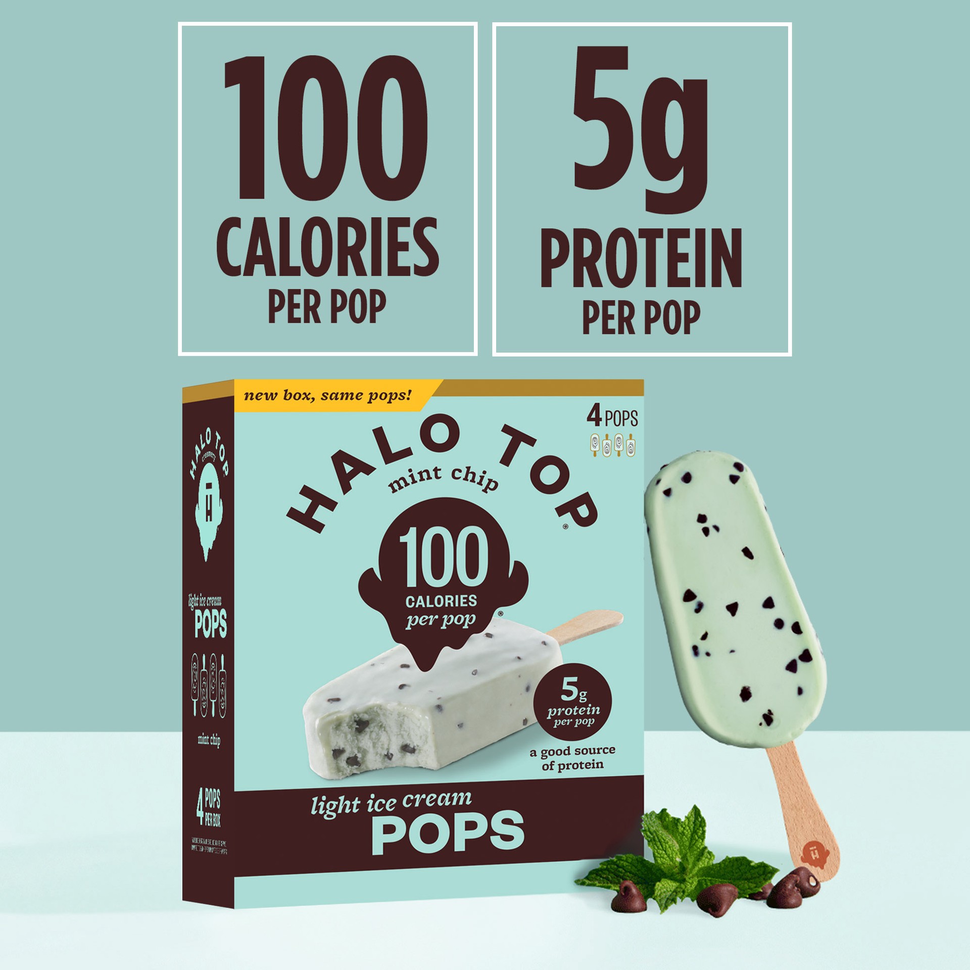 slide 4 of 6, Halo Top Mint Chip, 14 fl oz