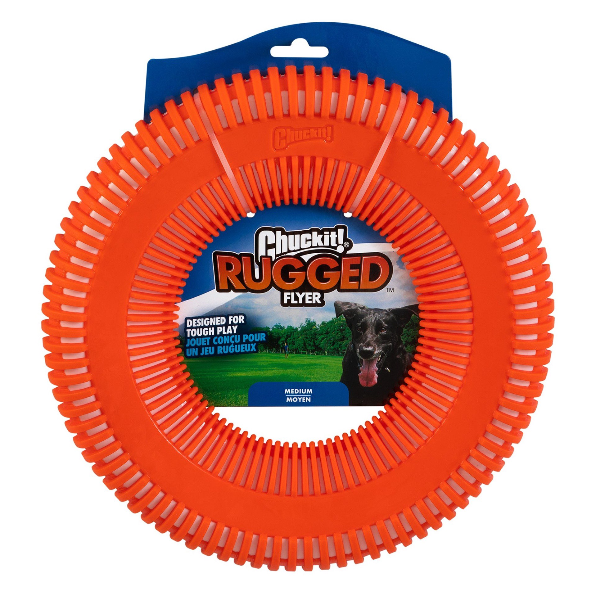 slide 1 of 1, Chuckit! Rugged Flyer Dog Toy, MED