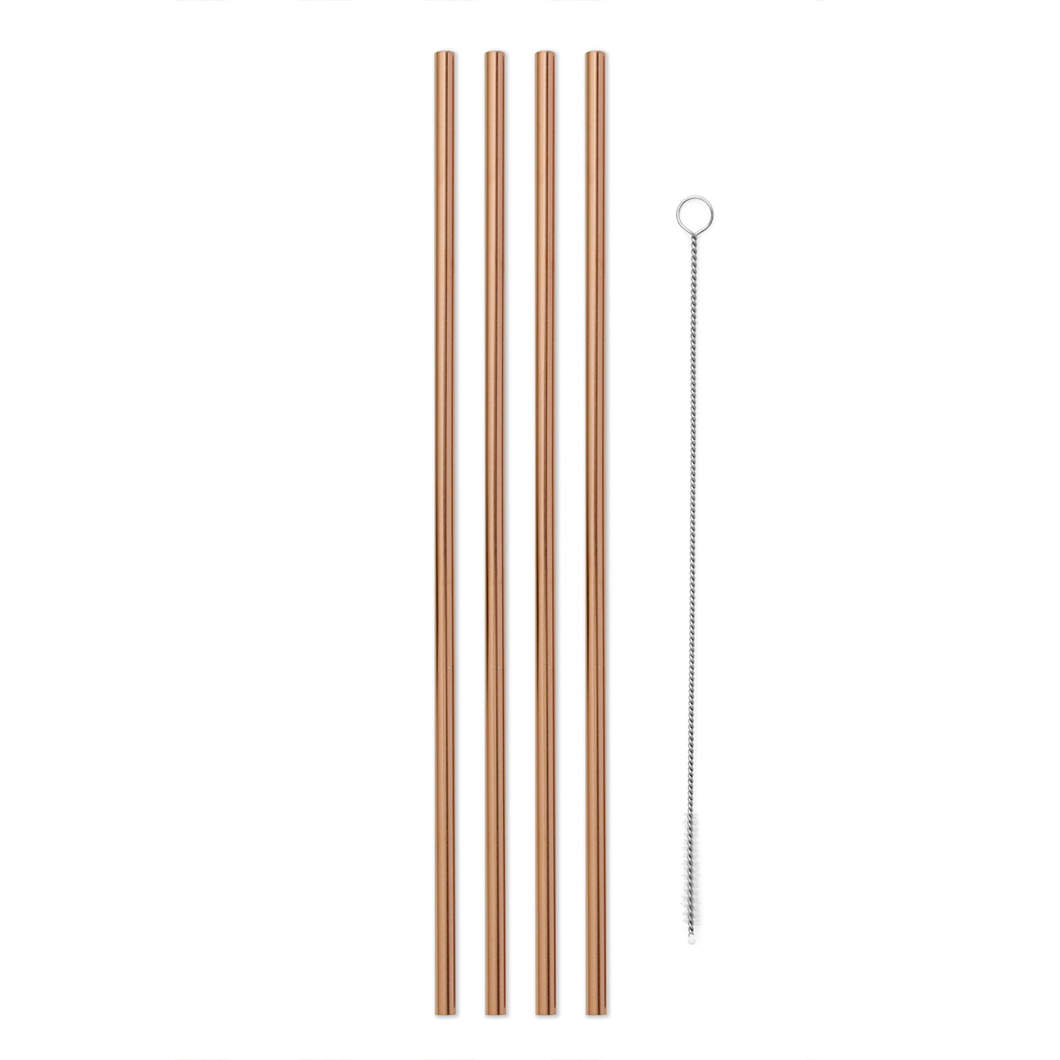 slide 1 of 1, W&P Design Metal Porter Straws, Copper, 4 ct