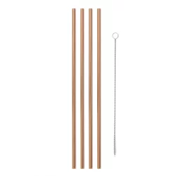 W&P Porter Metal Straws - Set of 4 Copper