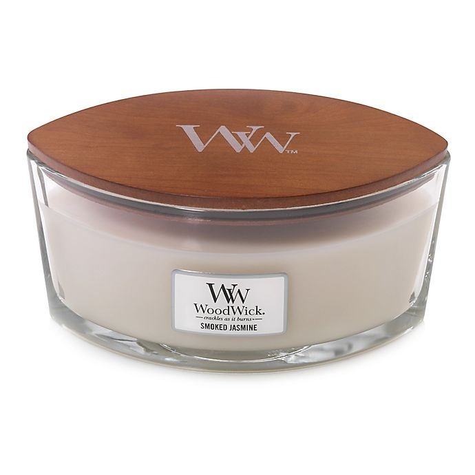 slide 1 of 2, WoodWick Smoked Jasmine Large Oval Jar Candle, 1 ct