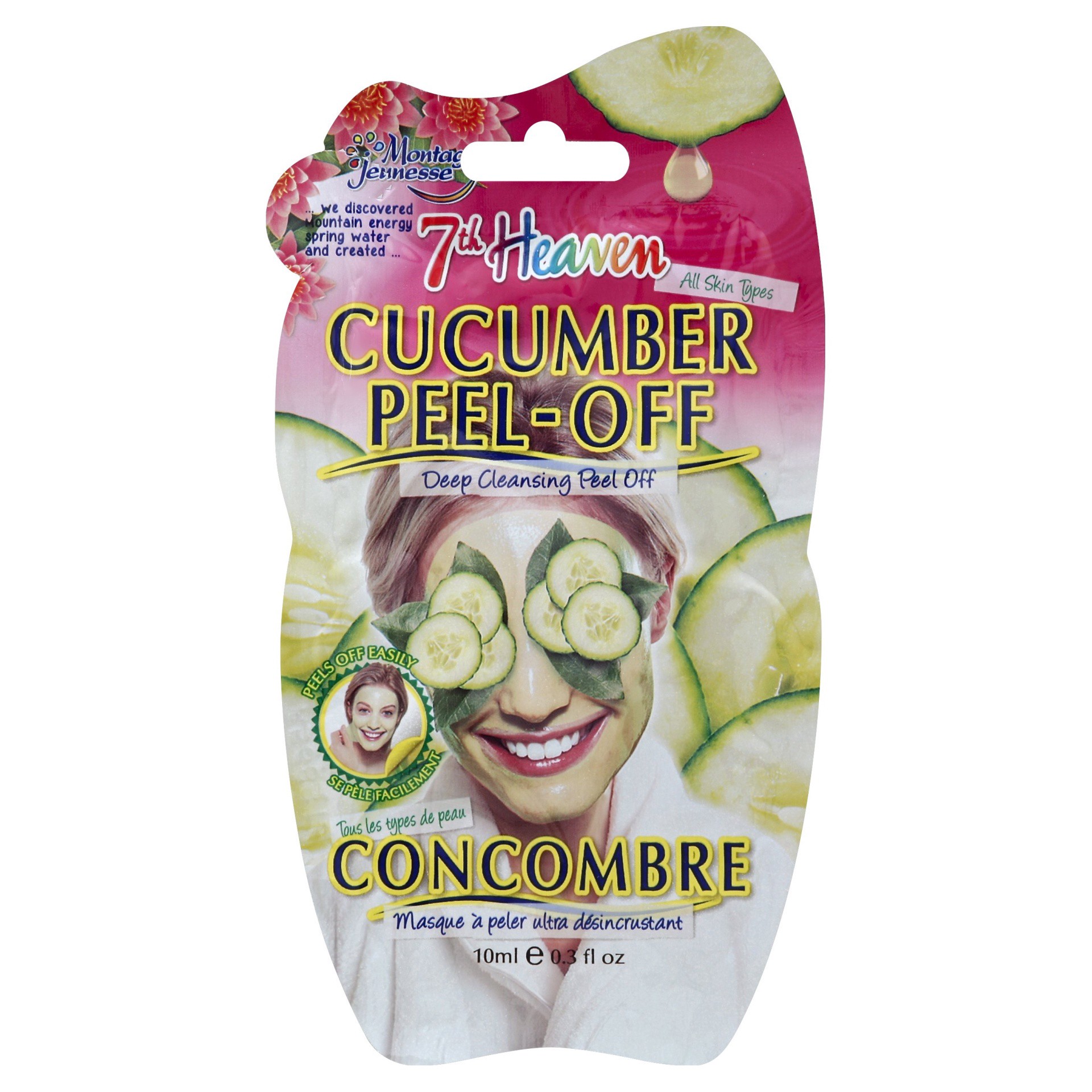 slide 1 of 2, 7th Heaven Peel-Off, Cucumber, 0.3 oz