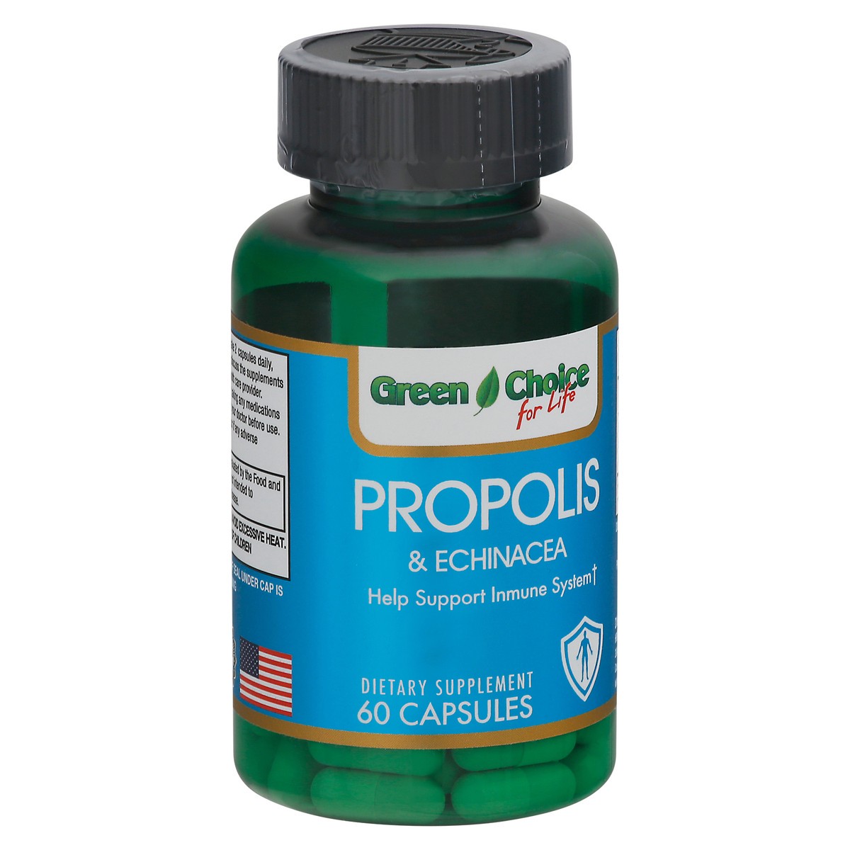slide 6 of 9, Green Choice For Life Capsules Propolis & Echinacea 60 capsules 60 ea Bottle, 60 ct