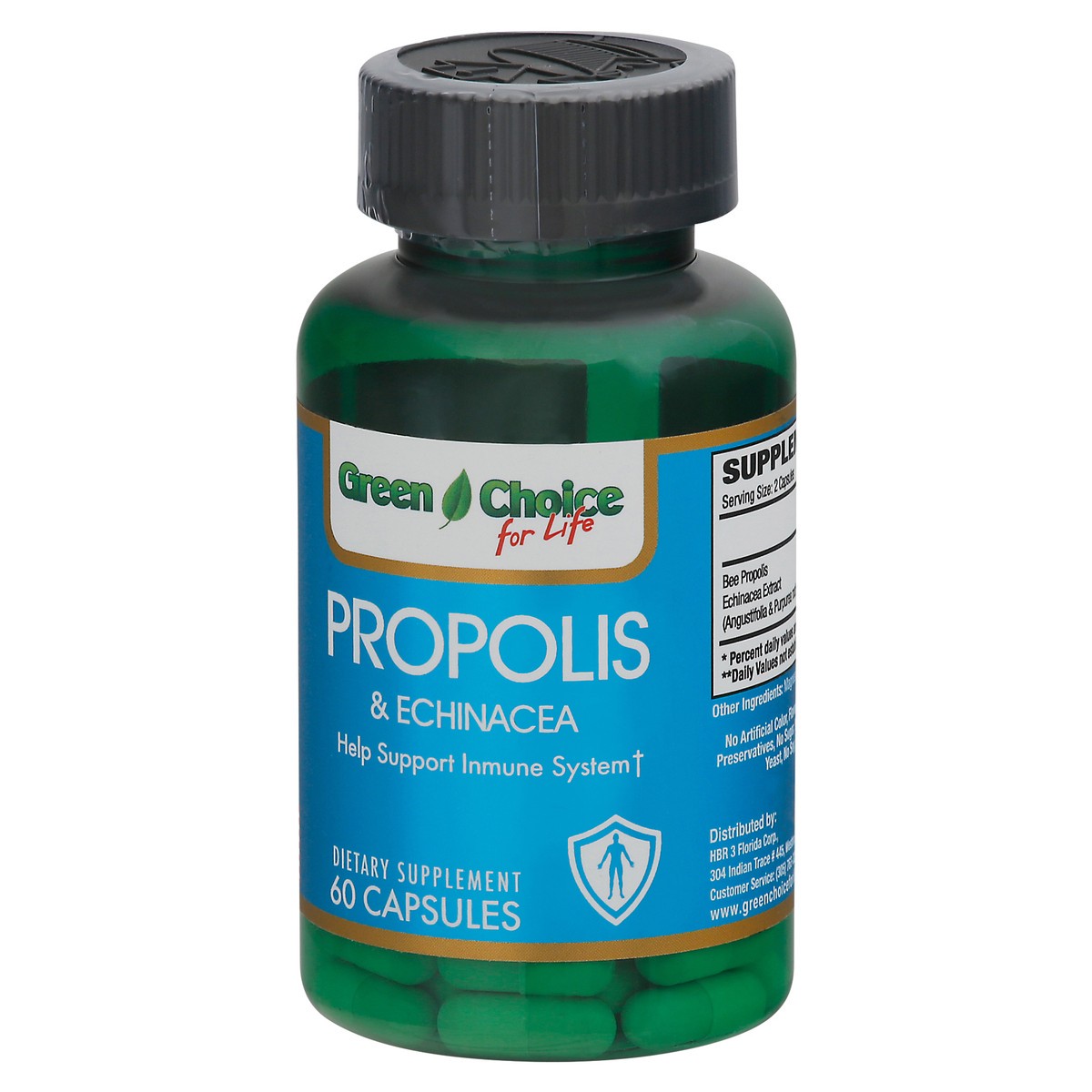 slide 3 of 9, Green Choice For Life Capsules Propolis & Echinacea 60 capsules 60 ea Bottle, 60 ct