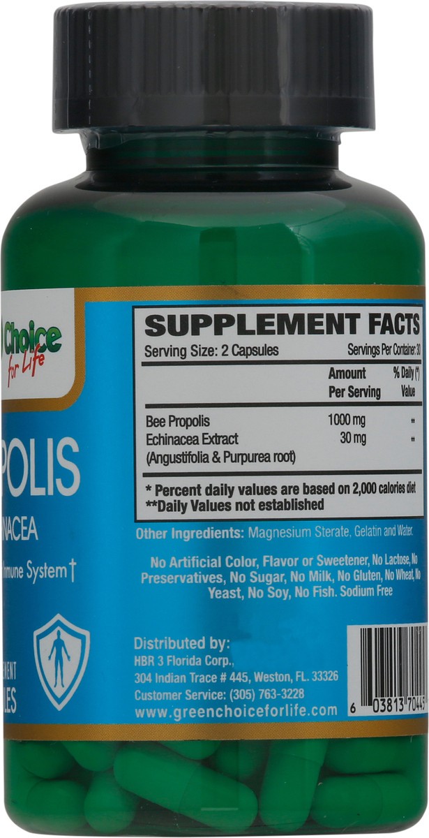 slide 2 of 9, Green Choice For Life Capsules Propolis & Echinacea 60 capsules 60 ea Bottle, 60 ct