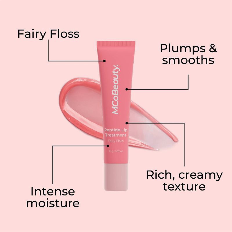slide 8 of 10, MCoBeauty Peptide Lip Treatment - Fairy Floss - 0.52oz, 0.52 oz