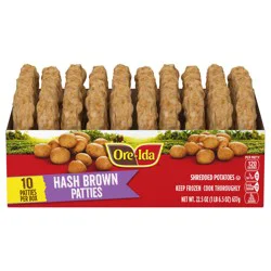 Ore-Ida Crispy Hash Brown Patties, Shredded Potatoes, 10 ct Box