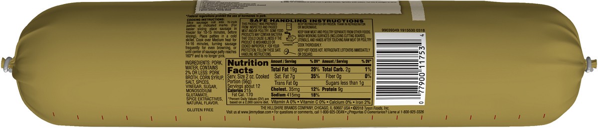 slide 2 of 6, Jimmy Dean Premium Pork Regular Breakfast Sausage Roll, 32 oz, 32 oz