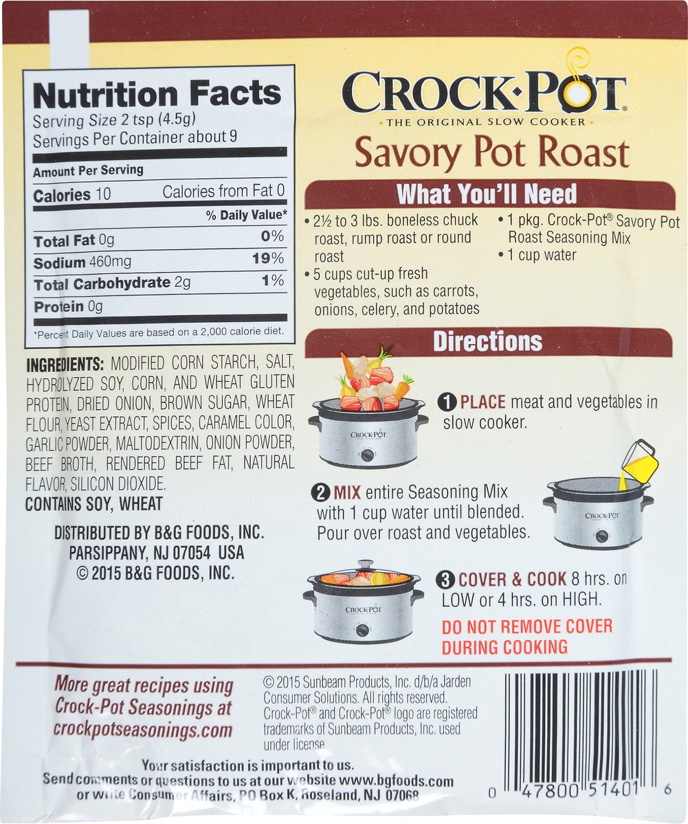 slide 3 of 7, Crock-Pot Crockpot Savory Pot Roast Seasoning Mix, 1.5 oz, 1.5 oz