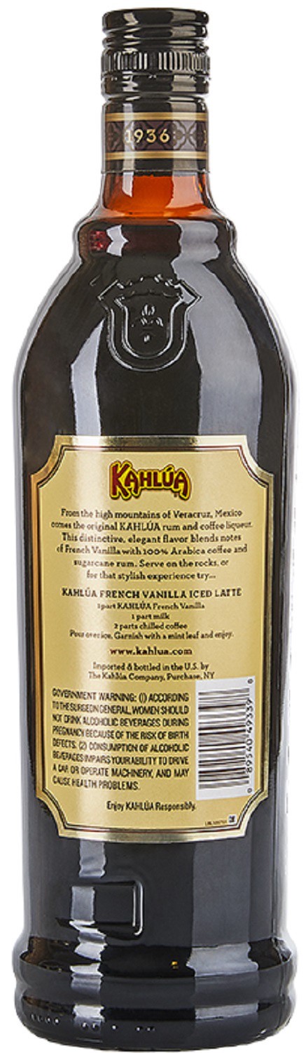 slide 3 of 7, Kahlua Liqueur Kahlua Vanilla Rum and Coffee Liqueur, 750 mL Bottle, 20% ABV, 750 ml