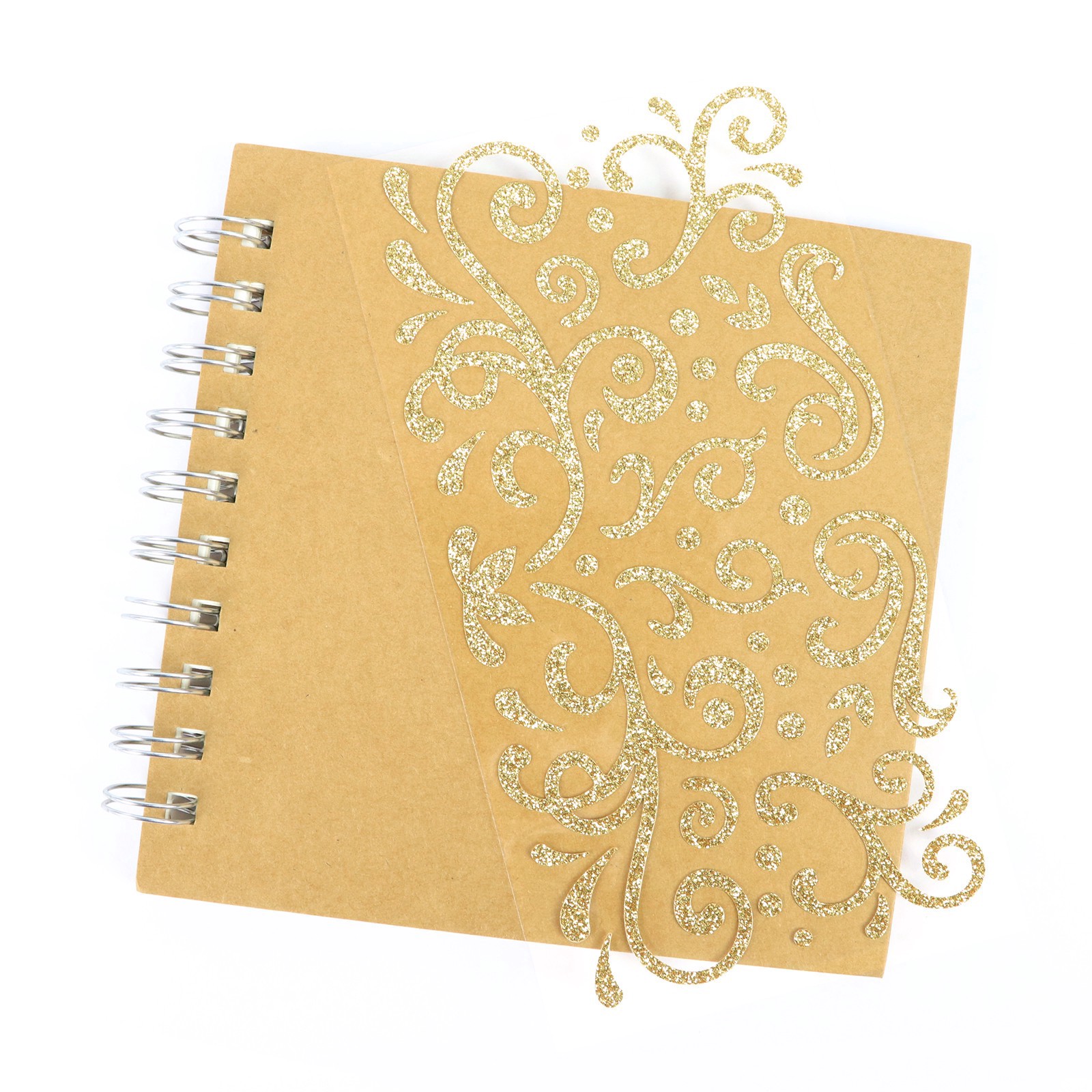 slide 3 of 5, Gold Glitter Swirl Stickers By Recollections, 4 in x 8.5 in