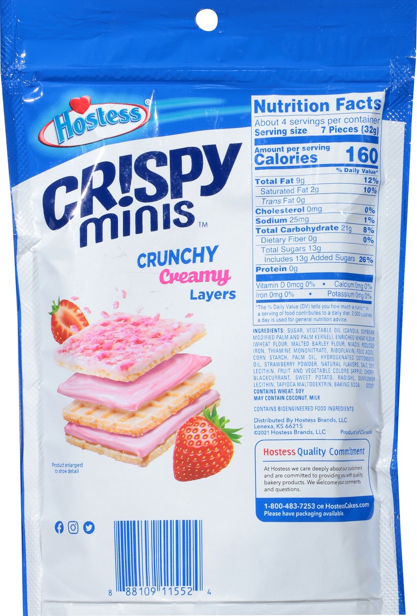 slide 7 of 11, Hostess Crispy Minis Strawberry & Creme Wafer Snacks 4 oz, 4 oz