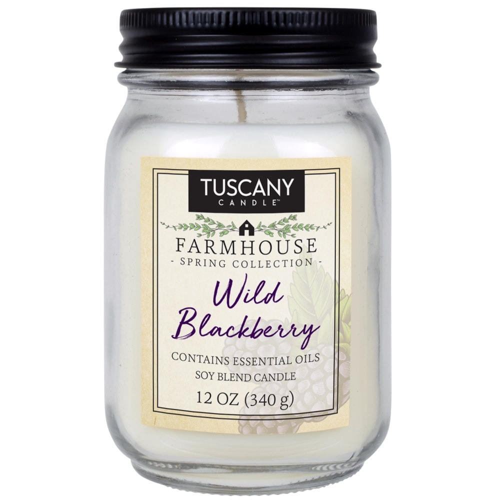 slide 1 of 1, Tuscany Candle Wild Blackberry Jar Candle - Ivory, 12 oz