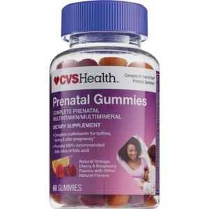 slide 1 of 1, CVS Health Prenatal Gummies, 60 ct