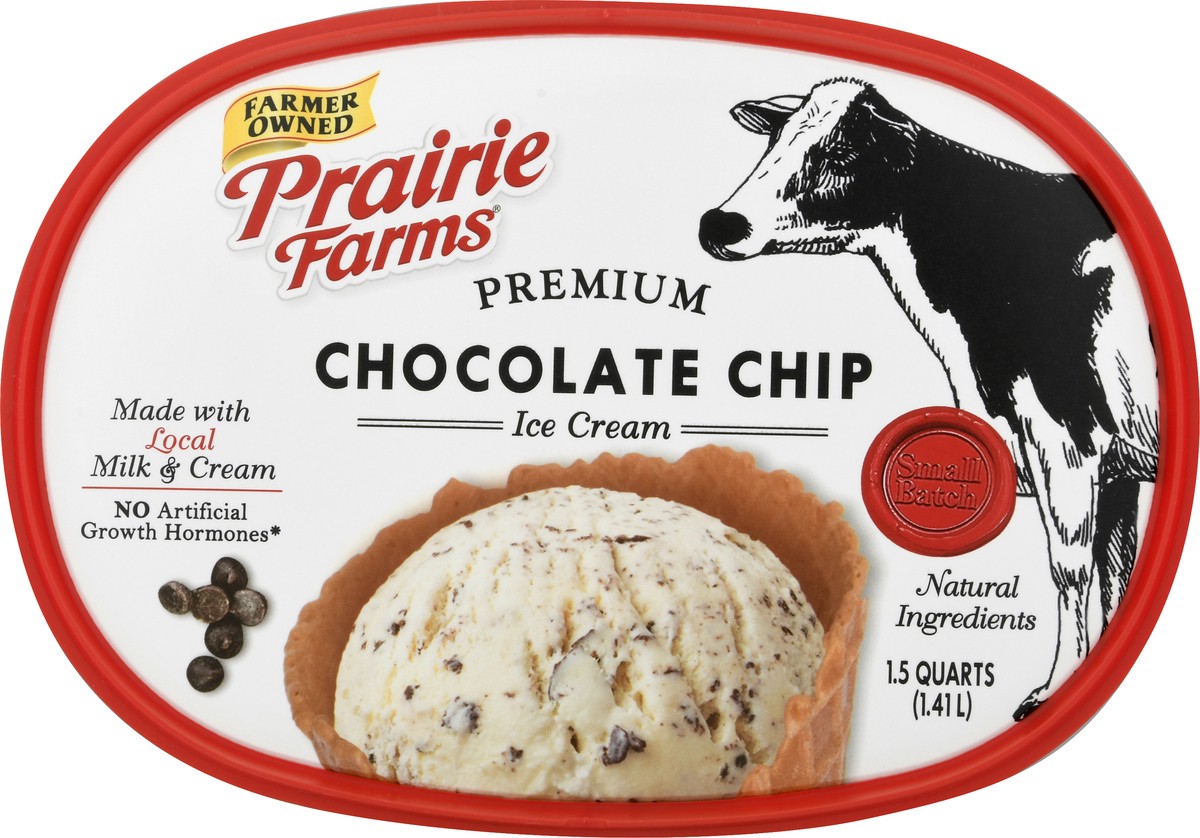 slide 3 of 13, Prairie Farms Premium Chocolate Chip Ice Cream 1.5 qt, 1.5 qt