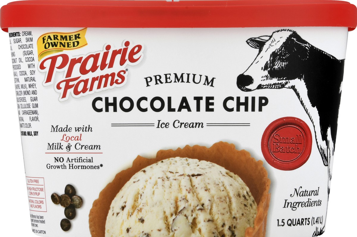 slide 6 of 13, Prairie Farms Premium Chocolate Chip Ice Cream 1.5 qt, 1.5 qt