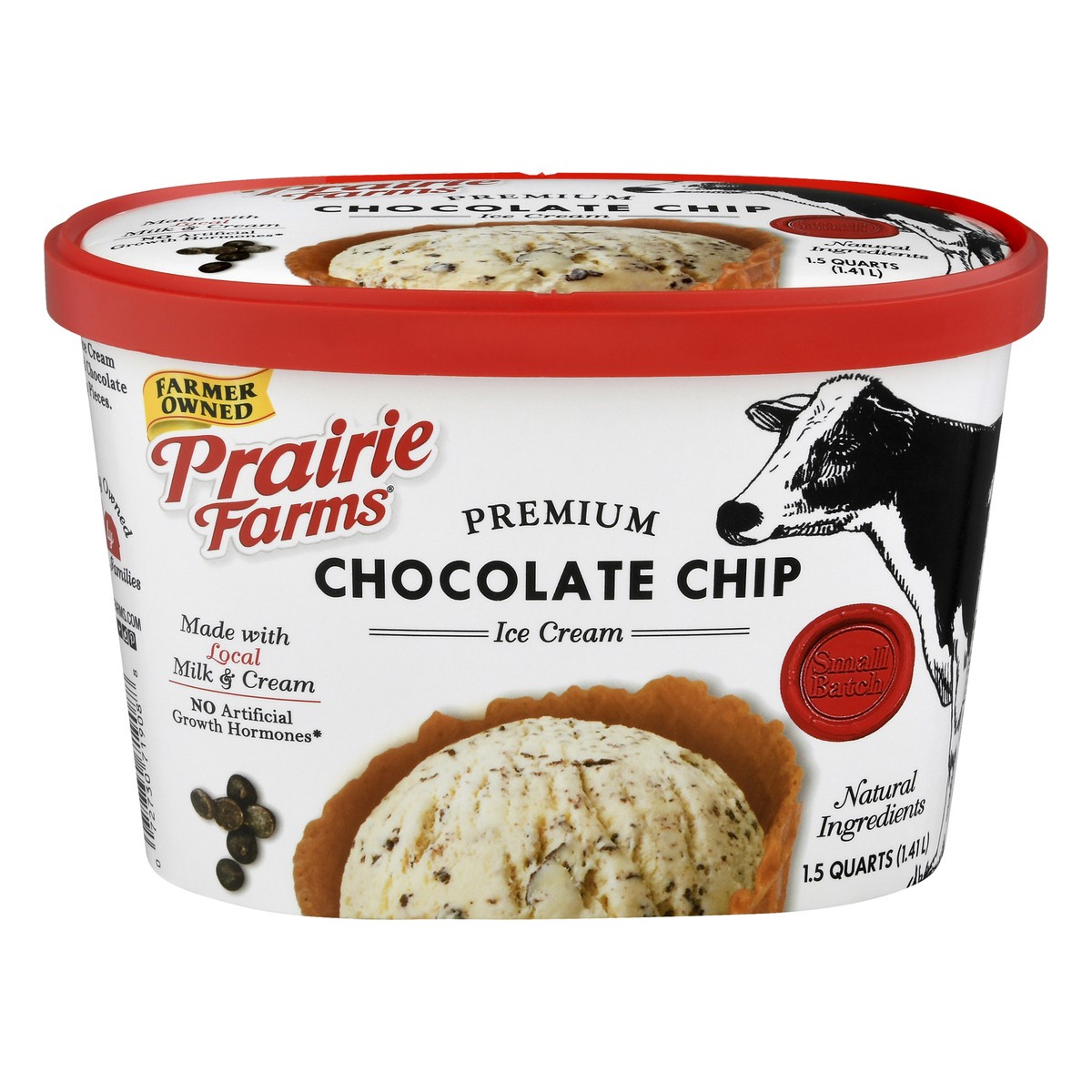 slide 1 of 13, Prairie Farms Premium Chocolate Chip Ice Cream 1.5 qt, 1.5 qt