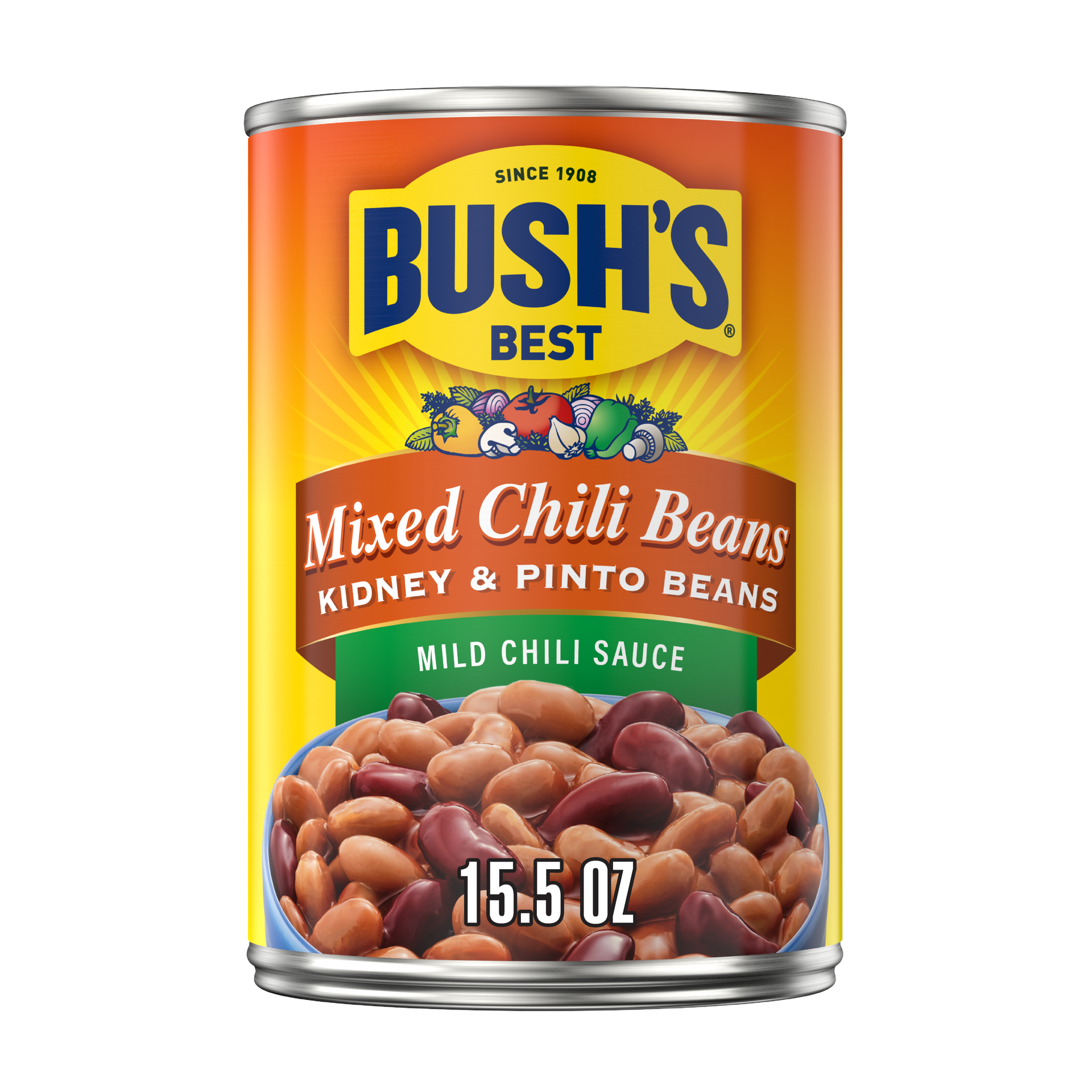 slide 1 of 7, Bush's Best Bush's Mixed Kidney & Pinto Beans in a Mild Chili Sauce 15.5 oz, 15.5 oz