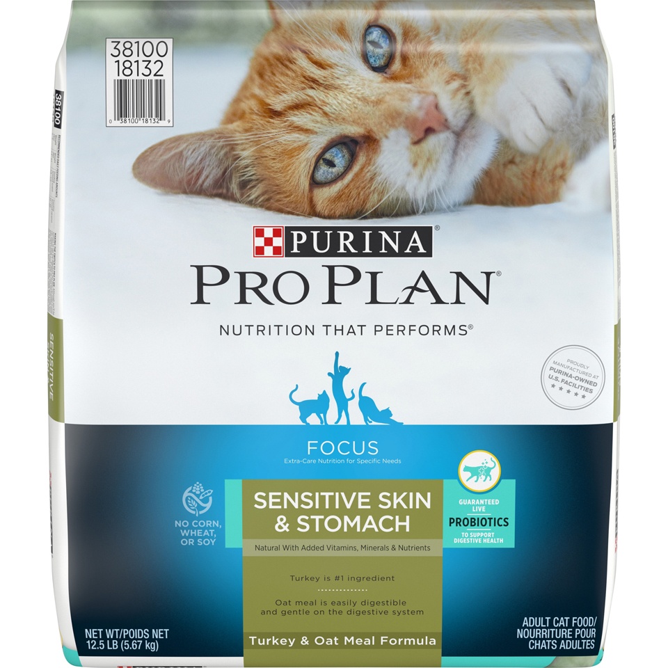 Purina Pro Plan Focus Sensitive Skin & Stomach Natural Turkey & Oat ...