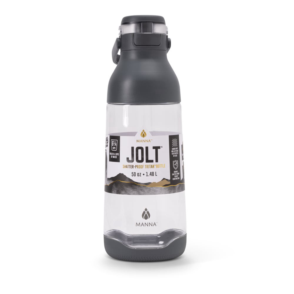 slide 2 of 3, Manna™ Jolt™ Shatter-Proof Tritan™ Bottle - Grey, 50 oz