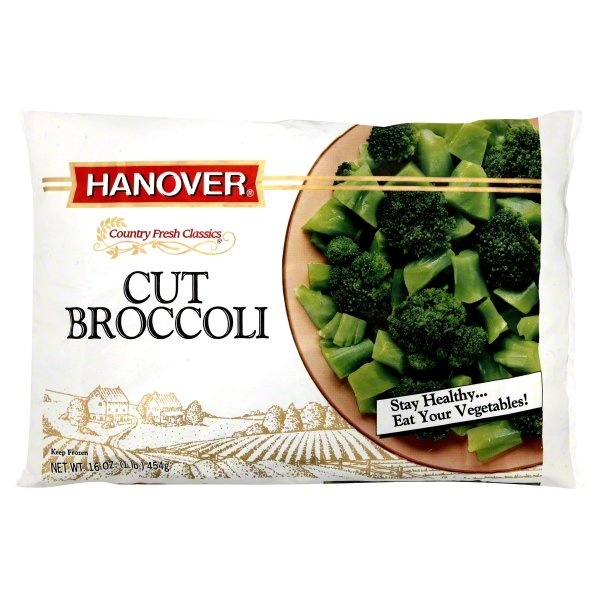 slide 1 of 1, Hanover Broccoli Cuts, 14 oz