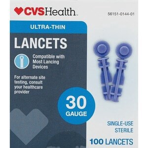 slide 1 of 1, Cvs Health Ultra Thin 30 Gauge Lancets, 100 Ct, 1 ct