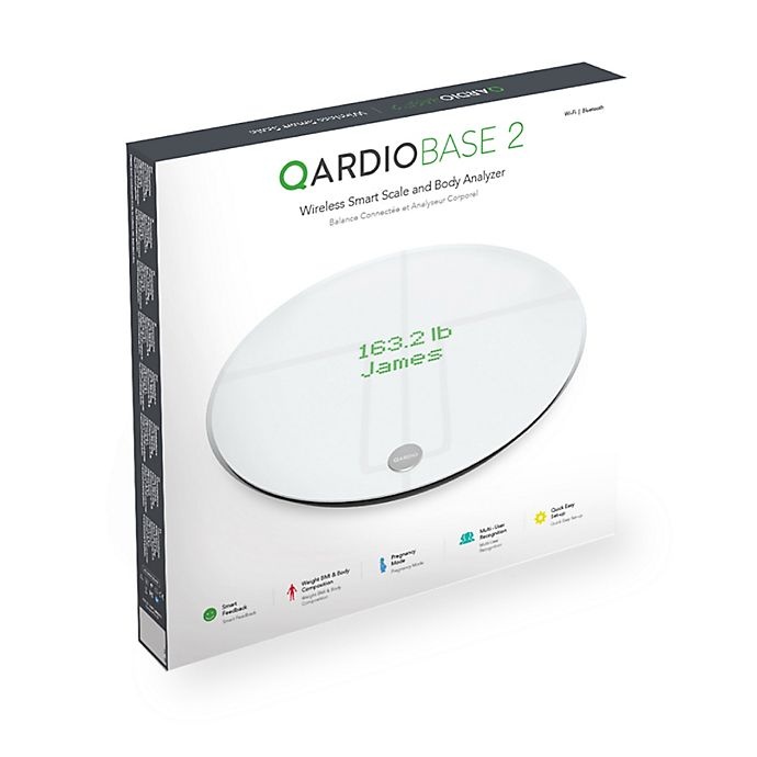 slide 6 of 7, Qardiobase Wireless Smart Scale, Arctic White, 1 ct