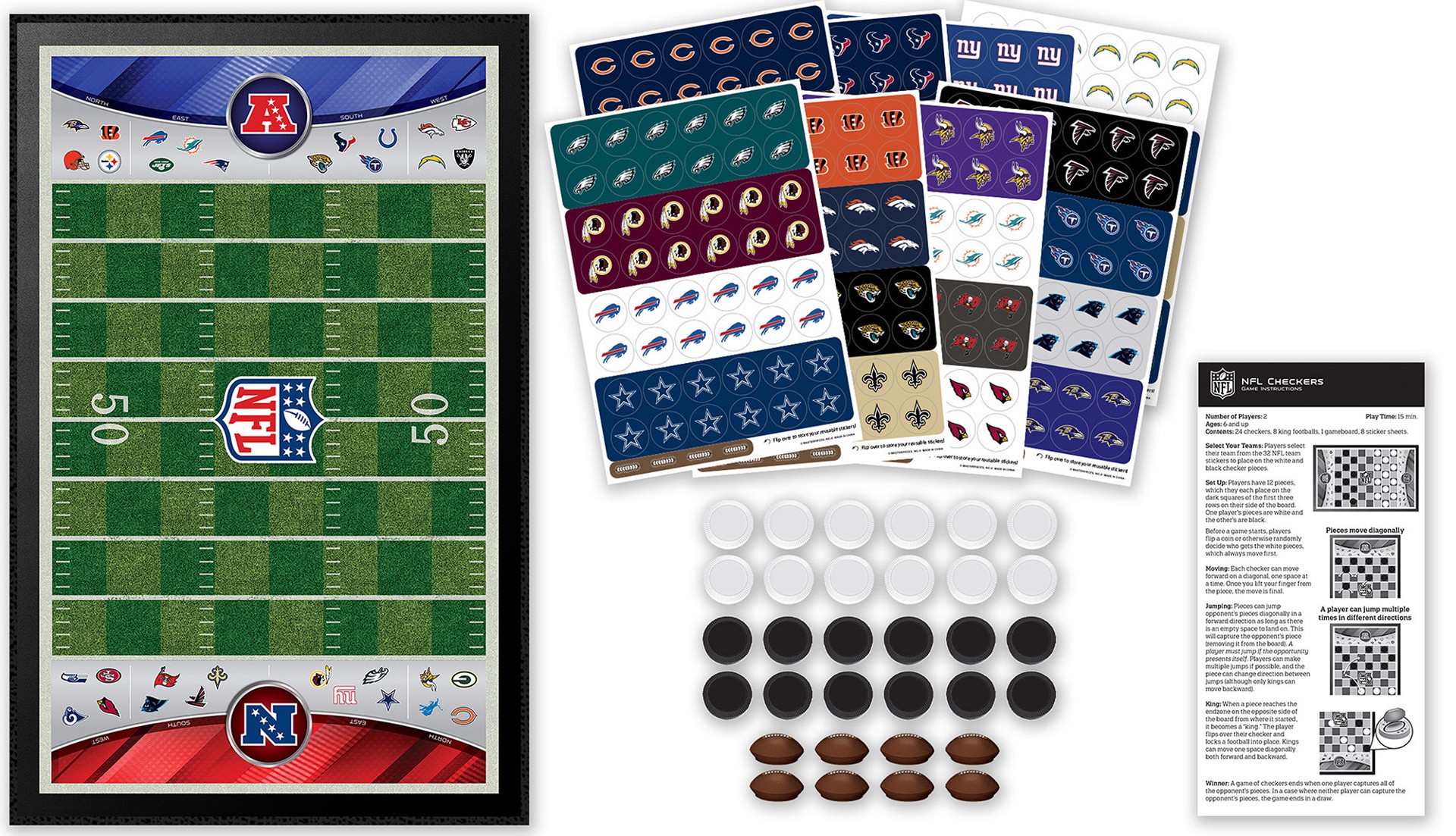 slide 5 of 5, NFL League Checkers Game, 1 ct