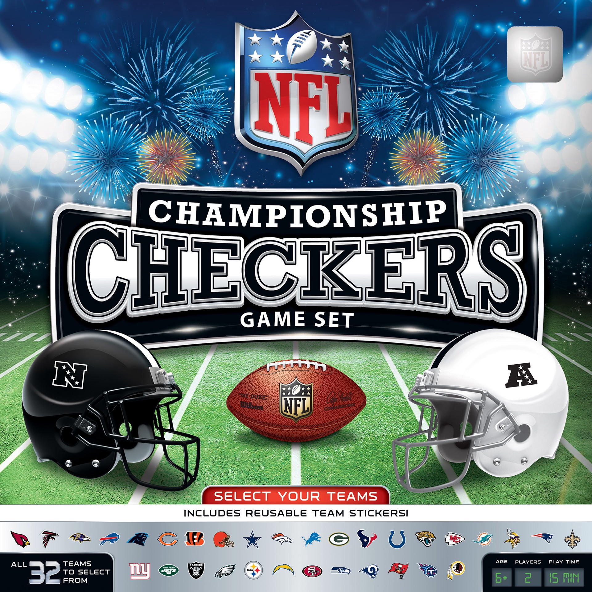 slide 1 of 5, NFL League Checkers Game, 1 ct