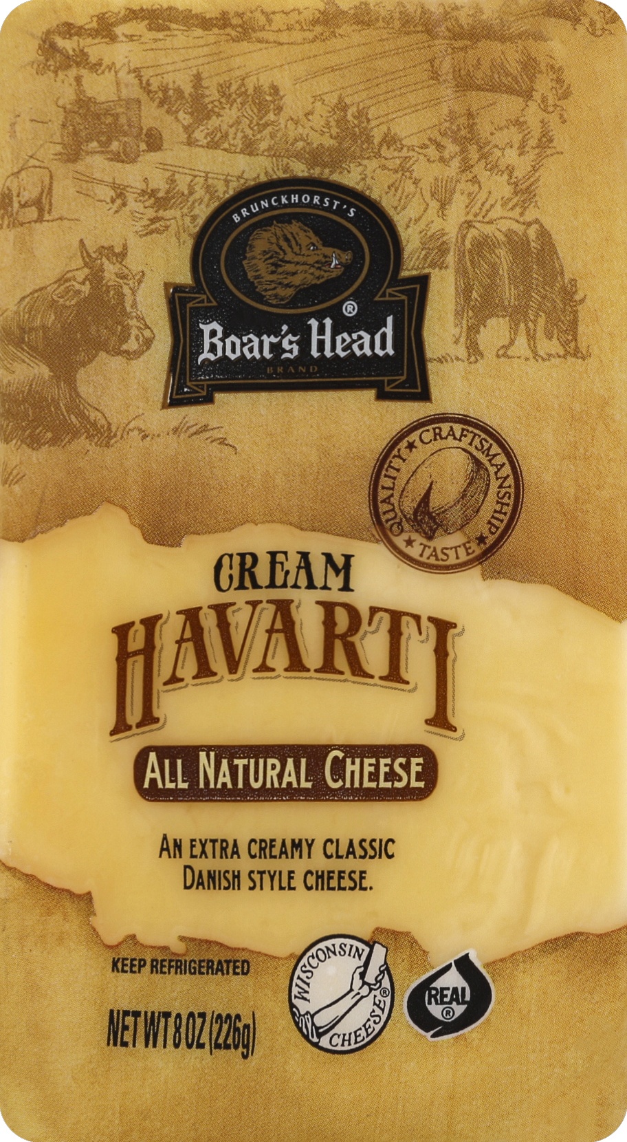 slide 1 of 9, Boar's Head Cheese, Creamy Havarti, 1 ct