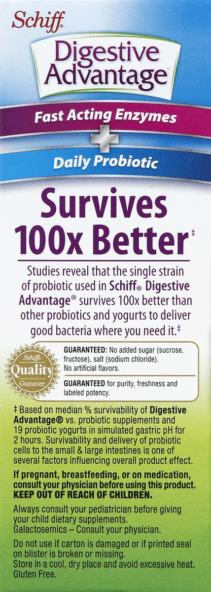 slide 5 of 5, Digestive Advantage Fast Acting Enzymes + Daily Probiotic - Helps prevent gas & break down food particles, 32 Capsules, 32 ct