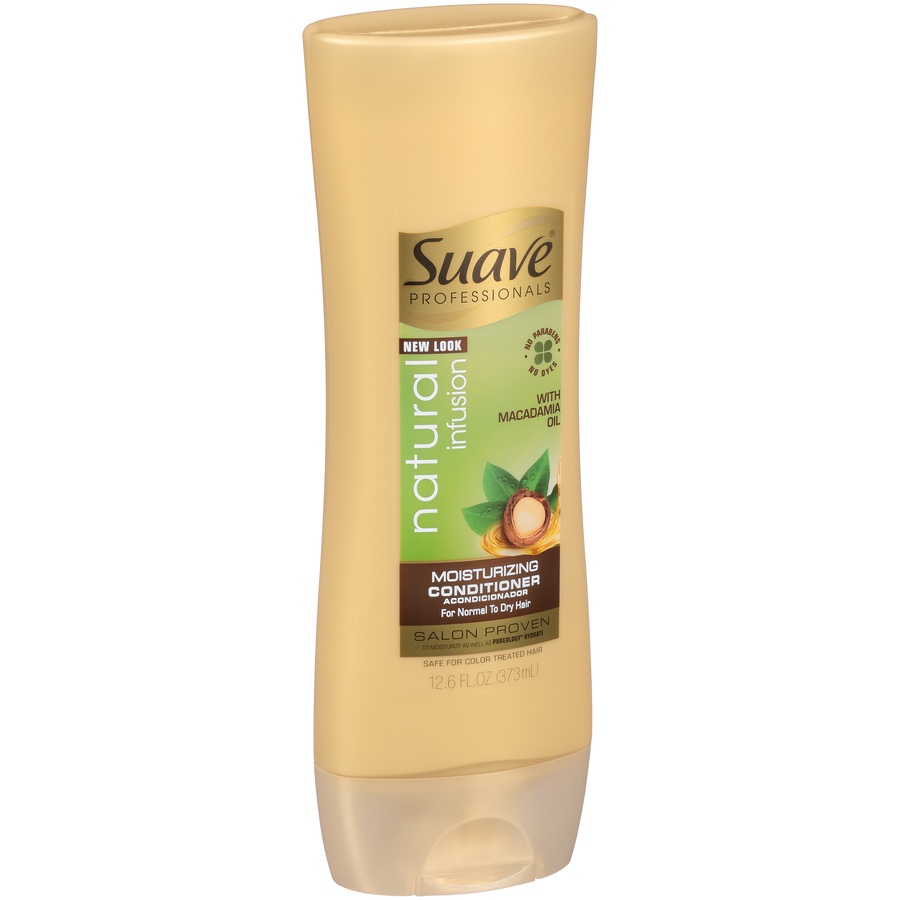 slide 2 of 7, Suave Professionals Natural Infusion Macadamia Oil & White Orchid Conditioner, 12.6 fl oz