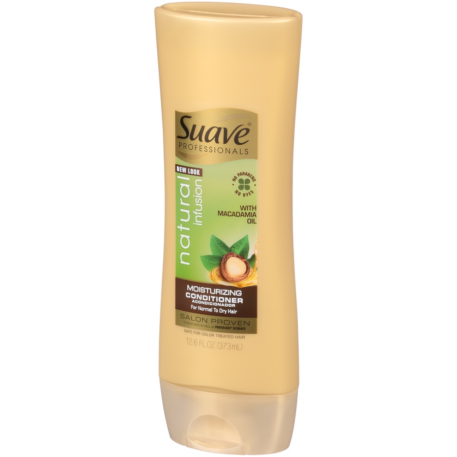 slide 3 of 7, Suave Professionals Natural Infusion Macadamia Oil & White Orchid Conditioner, 12.6 fl oz