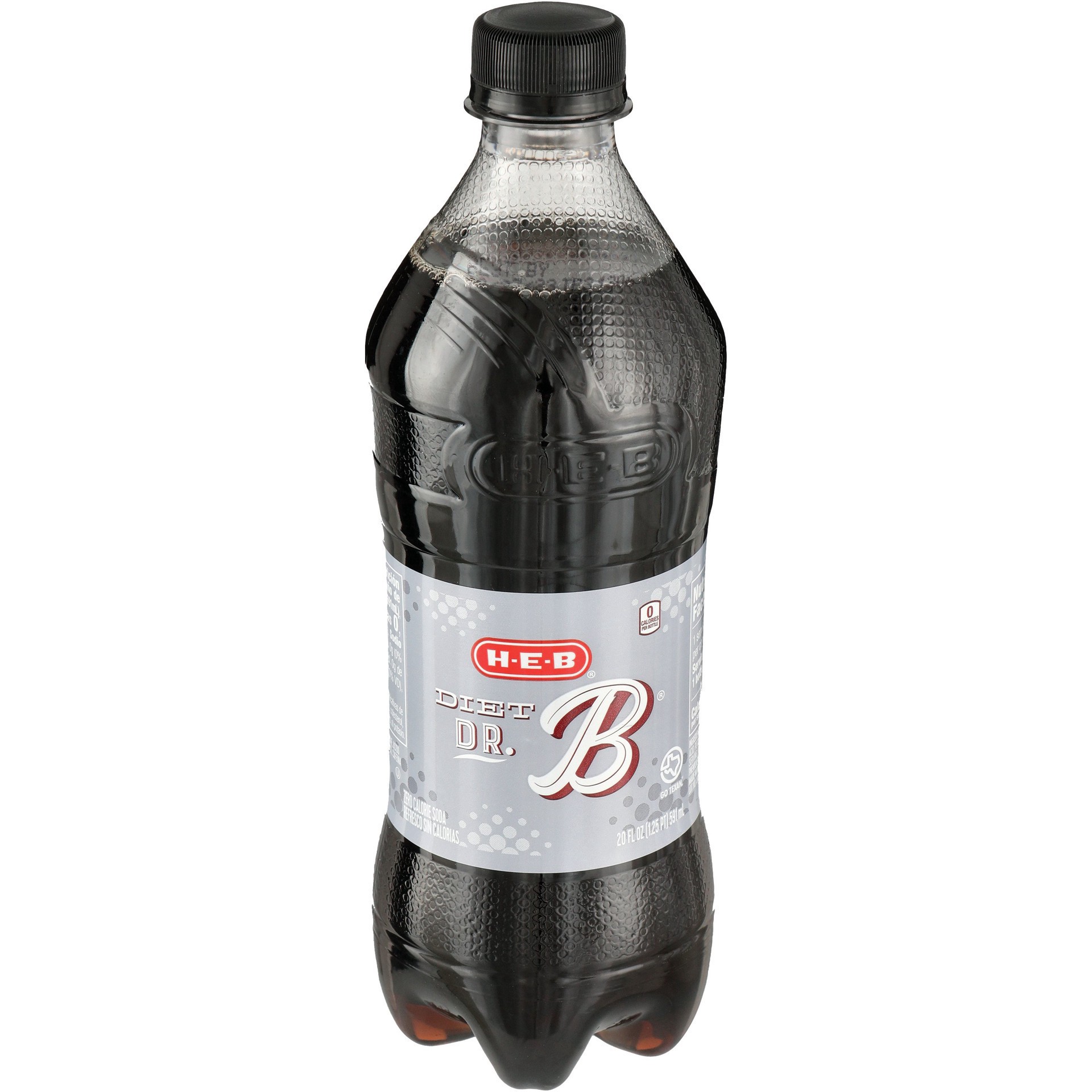 slide 1 of 1, H-E-B Diet Dr. B Soda - 20 oz, 20 oz