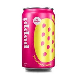 Poppi Strawberry Lemon Prebiotic Soda Mini Cans