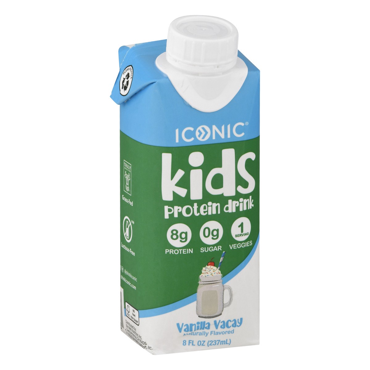 slide 2 of 10, ICONIC Kids Vanilla Vacay Protein Drink 8 oz, 8 oz