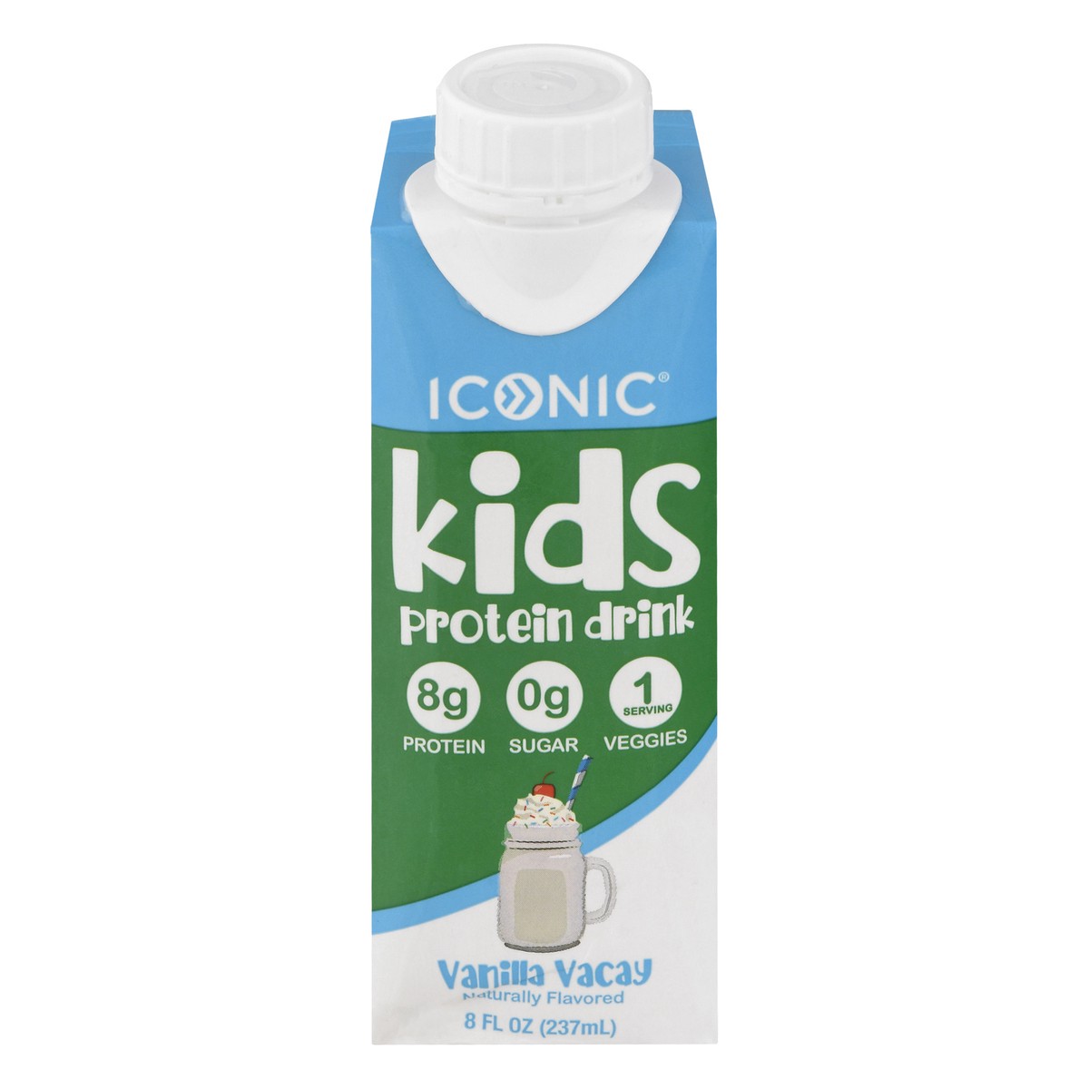slide 1 of 10, ICONIC Kids Vanilla Vacay Protein Drink 8 oz, 8 oz