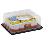 slide 1 of 1, Harris Teeter Double Layer Marble Cake - 1/8 Vanilla, 1 ct