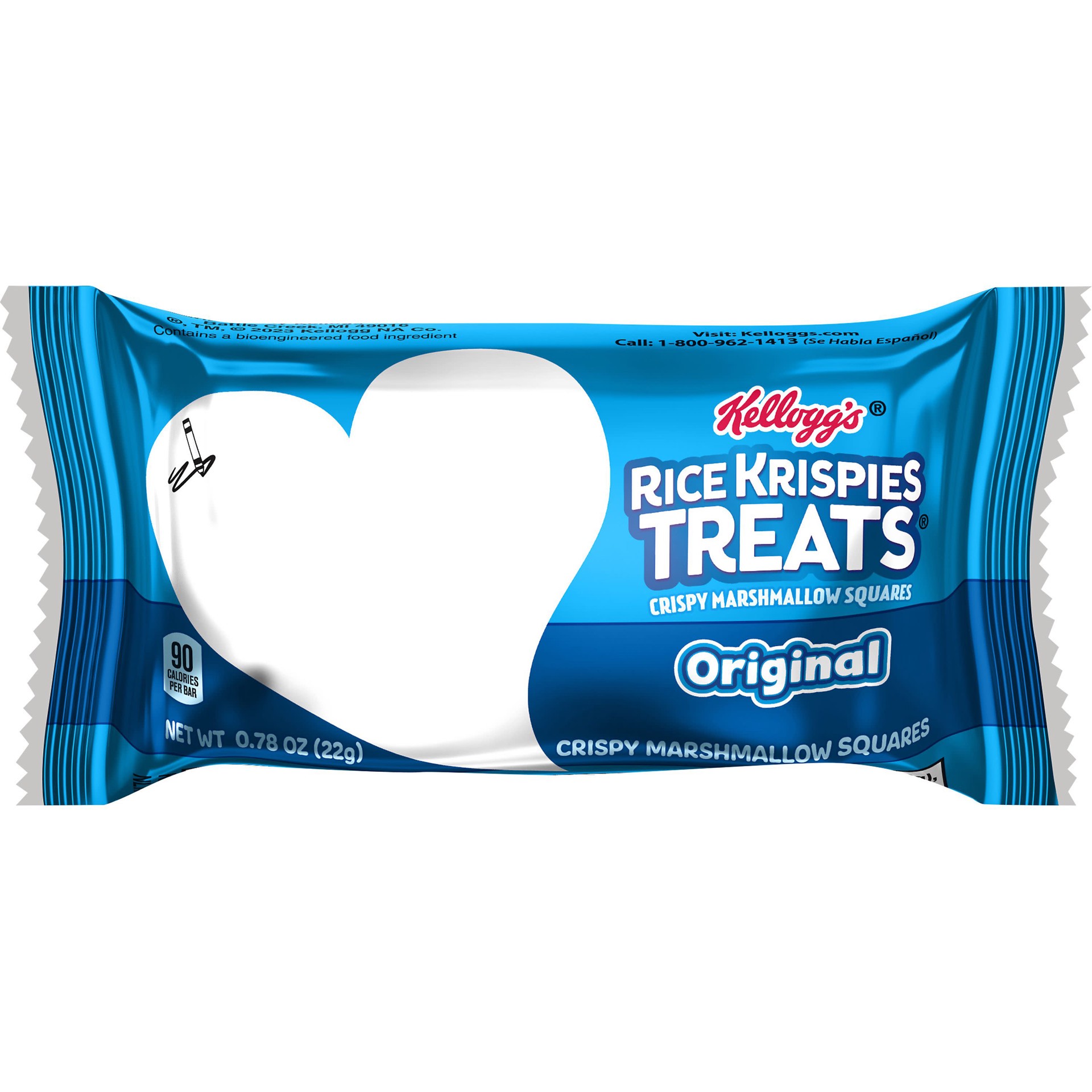 slide 1 of 5, Rice Krispies Treats Marshmallow Snack Bars, Kids Snacks, Lunch Snacks, Original, 0.78oz Bar, 1 Bar, 0.78 oz