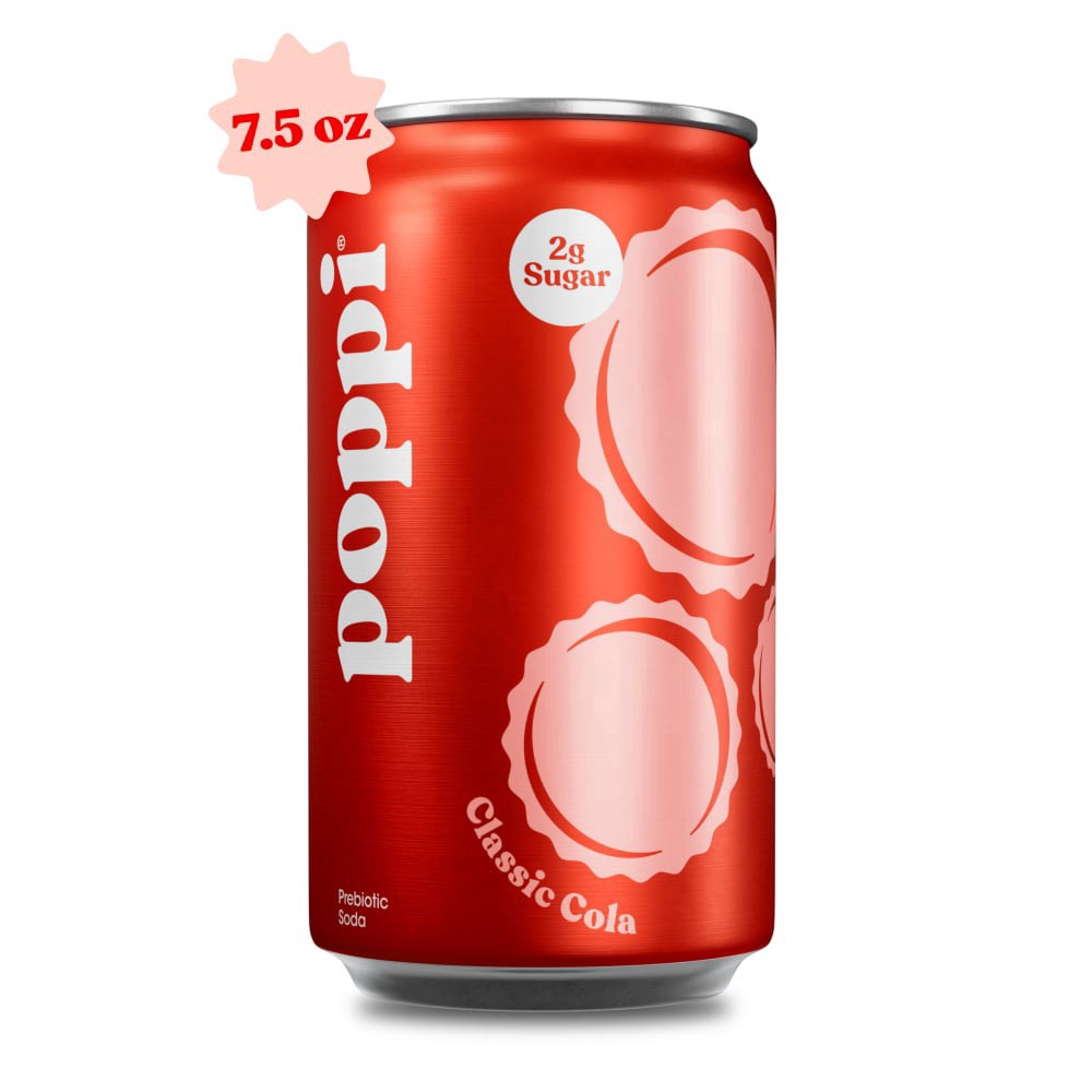 slide 2 of 2, Poppi Prebiotic Soda Classic Cola Can, 7.5 fl oz