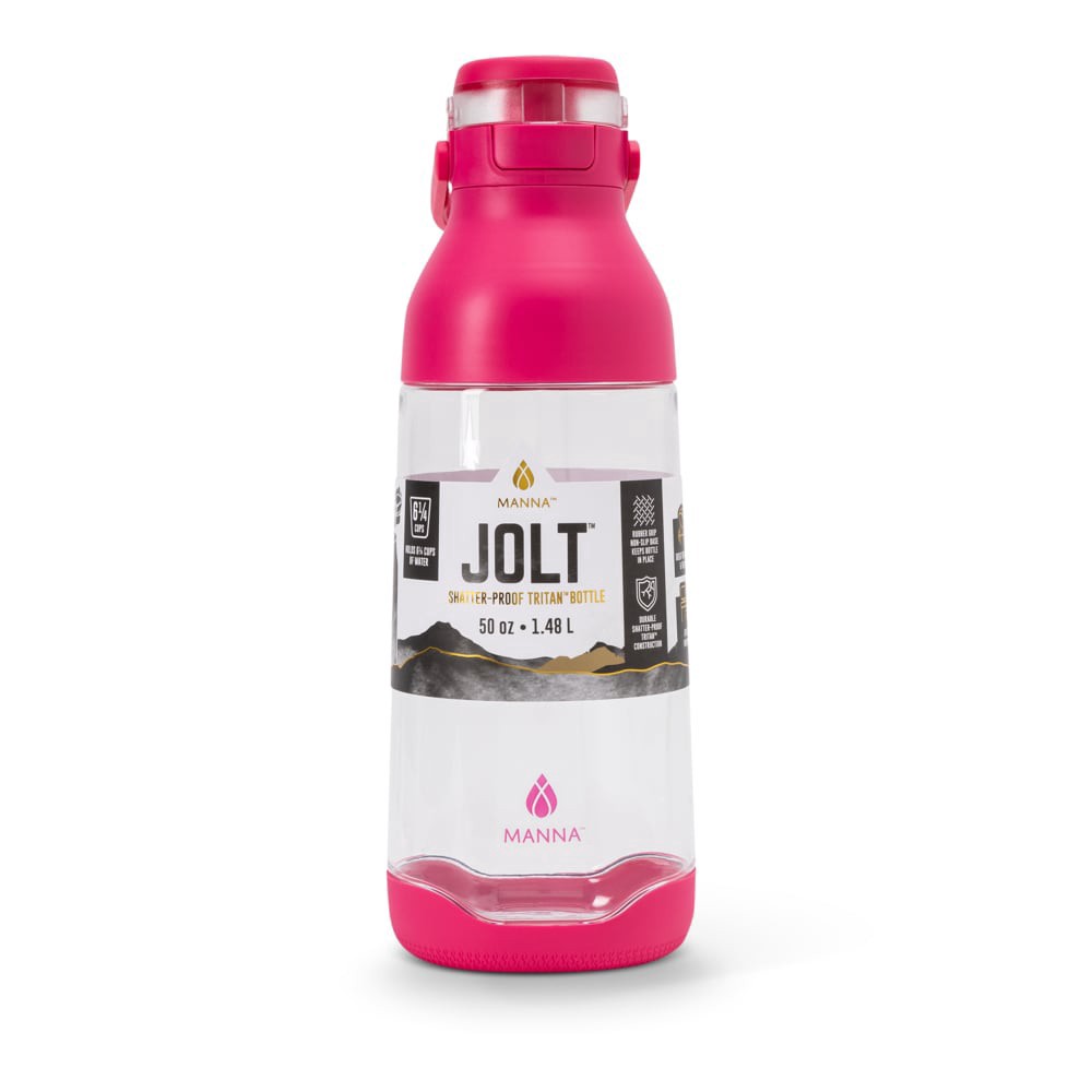 slide 4 of 4, Manna™ Jolt™ Shatter-Proof Tritan™ Bottle - Pink, 50 oz