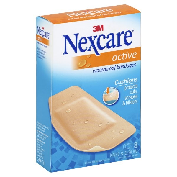 slide 1 of 1, Nexcare Waterproof Knee & Elbow Bandages, 8 ct