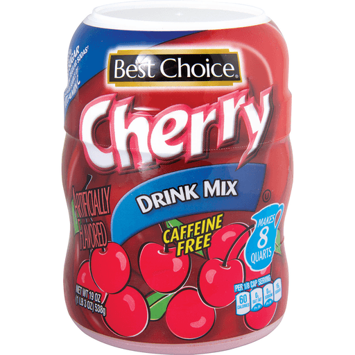 slide 1 of 1, Best Choice Cherry Drink Mix Caffeine Free, 19 oz